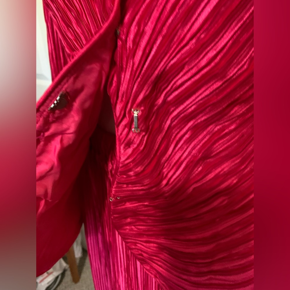 STUNNING VTG George F. Couture Hot Pink 2PC Evening Suit Set - Picture 4 of 10